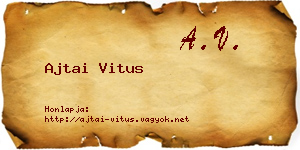 Ajtai Vitus névjegykártya